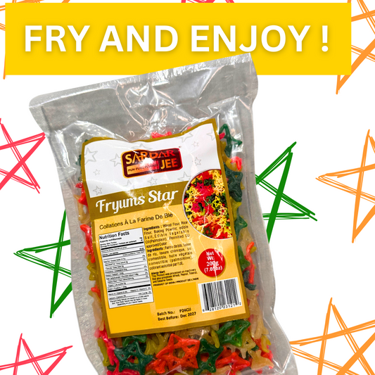 Star Fryums | 200g Pack | Fry and Enjoy | Imported from India