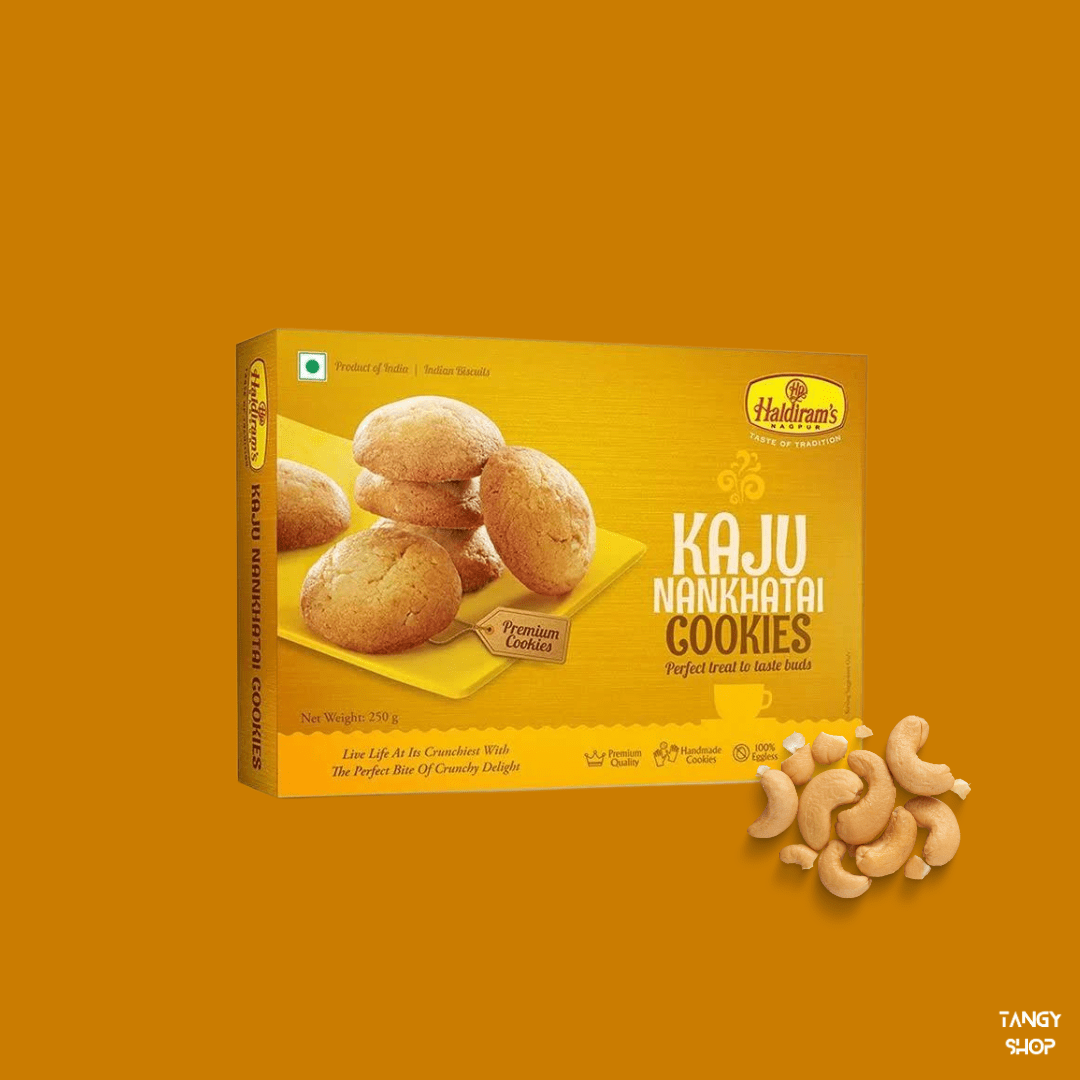 Haldiram Kaju Nankhatai Cookies | 250g box | Tangy Shop - TANGY SHOP