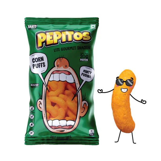 Pepitos Corn Puffs - Minty Pudina - XXL Party Pack - 140g